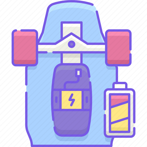Battery, electric, power, skateboard icon - Download on Iconfinder
