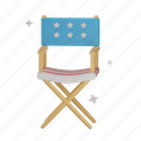 3d chair, usa, director's chair, america, american, independence day, states 
