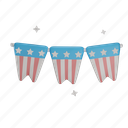 3d garlands, usa, america, state, american, independence day 