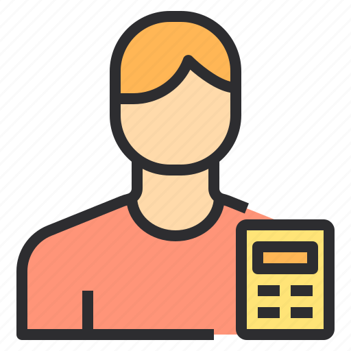 Calculator, male, math, user icon - Download on Iconfinder