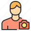 avatar, camera, male, people, profile, user 