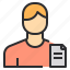 avatar, file, male, people, profile, user 