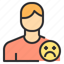 avatar, male, people, profile, sad, user