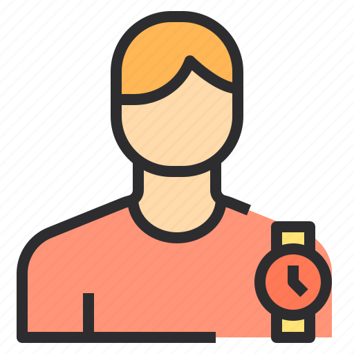 Male, profile, user, watch icon - Download on Iconfinder