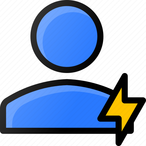 Fast, user, account, profile, lightning icon - Download on Iconfinder