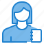 avatar, book, female, library, profile, user 