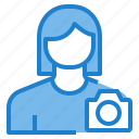 avatar, camera, female, profile, user