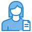 avatar, female, file, profile, user 