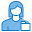 avatar, female, folder, profile, user 