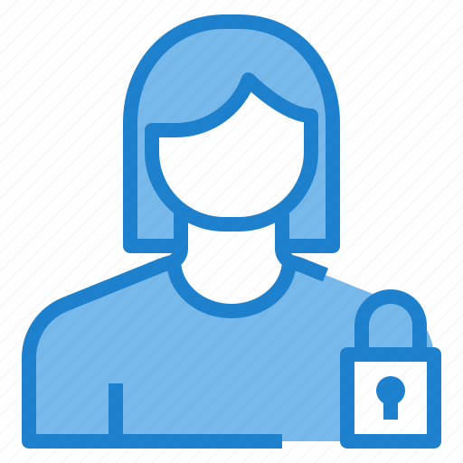 Avatar, female, key, lock, profile, user icon - Download on Iconfinder