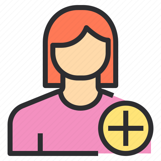 Add, avatar, female, profile, user icon - Download on Iconfinder