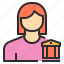 avatar, bank, female, profile, user 