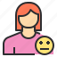 avatar, emotion, female, profile, user 