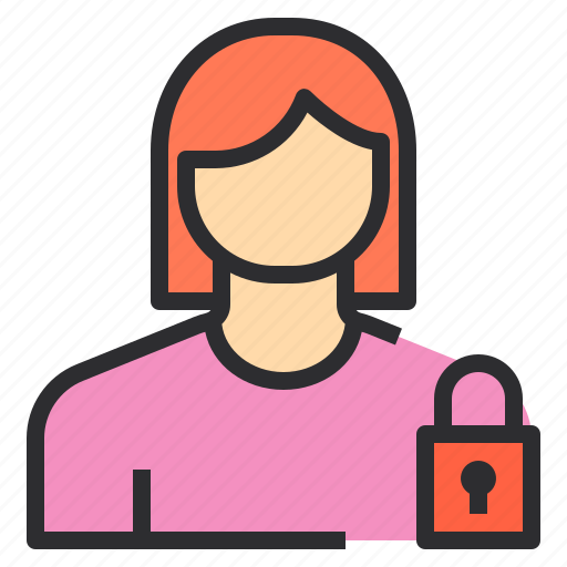 Avatar, female, key, lock, profile, user icon - Download on Iconfinder