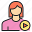avatar, female, music, profile, user 