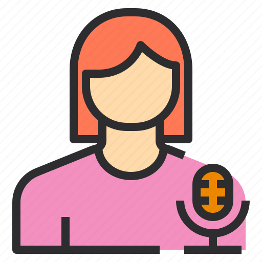 Avatar, female, microphone, profile, record, user icon - Download on Iconfinder
