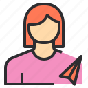 avatar, female, profile, sent, user