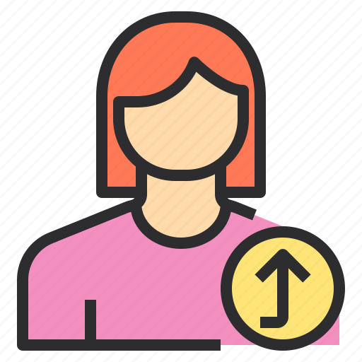 Avatar, female, profile, up, user icon - Download on Iconfinder