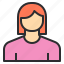 avatar, female, profile, user 