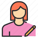 avatar, female, profile, user, writer