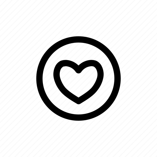 Circle, ui, love, heart, like, favorite, valentine icon - Download on Iconfinder