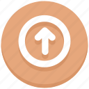 arrow, circle, interface, up, upload, user