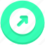 arrow, circle, interface, next, right, up, user 