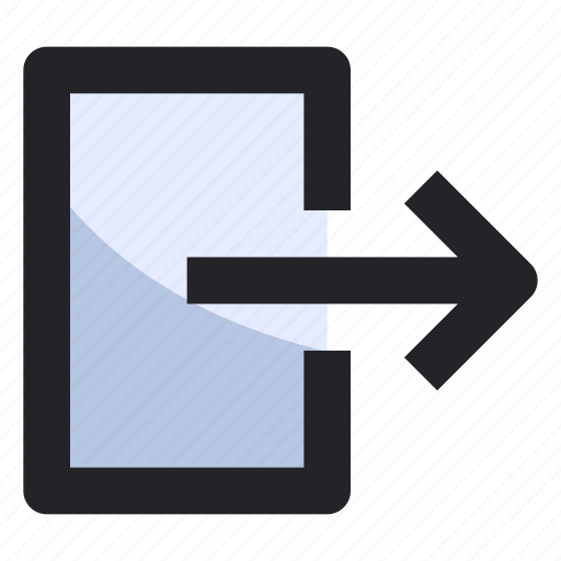 Arrow, entrance, exit, log, logout, out, signout icon - Download on Iconfinder