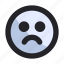 avatar, bad, emoji, emoticon, face, interface, sad 