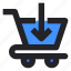 buy, cart, download, interface, shop, shopping, trolley 