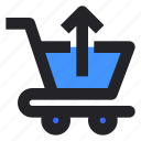 buy, cart, interface, shop, shopping, trolley, upload