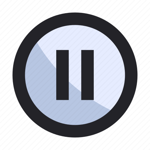 Circle, control, interface, music, pause, stop, user icon - Download on Iconfinder