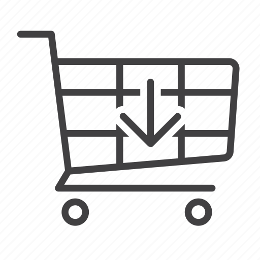 Arrow down, buy, cart, shopping icon - Download on Iconfinder