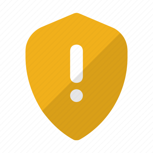 Warning, shield, protection, unsafe icon - Download on Iconfinder