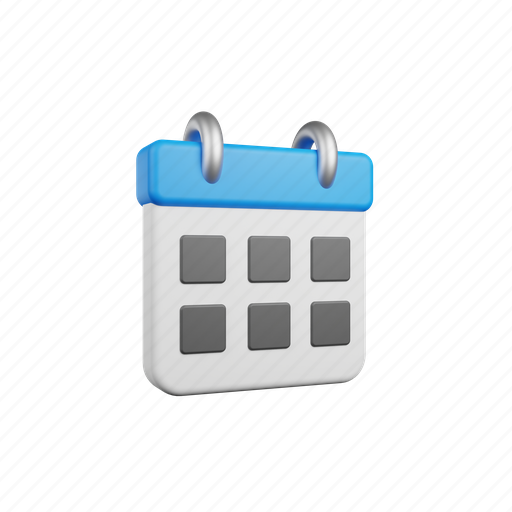 Calendar, time, watch, schedule, month 3D illustration - Download on Iconfinder