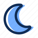 crescent, moon, half, phase, night