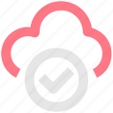 approved, cloud, tick, user interface