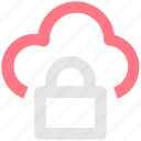 cloud, lock, security, user interface