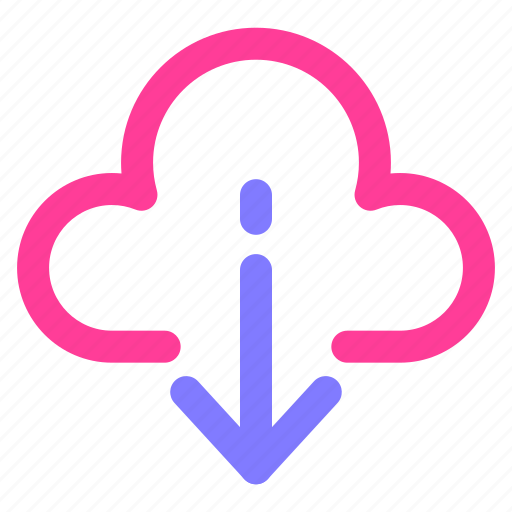 Arrow, cloud, down, download icon - Download on Iconfinder