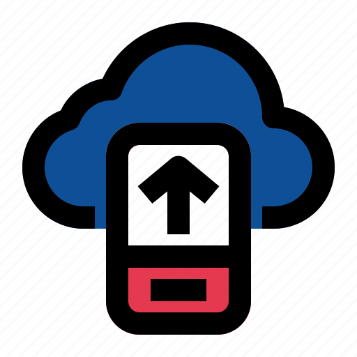 Upload, cloud, handphone icon - Download on Iconfinder