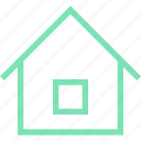 basic, green, home, house, index, roof, ui, website
