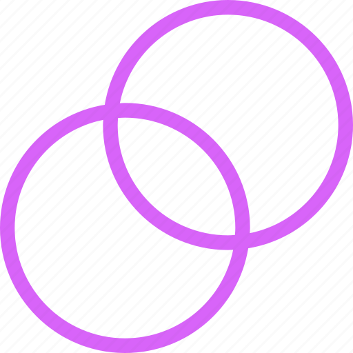 Actions, circles, diagram, intersecting, purple, ui, venn icon - Download on Iconfinder