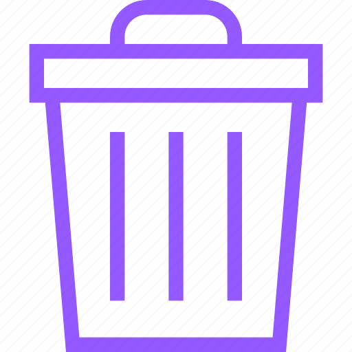 Bin, purple, trash, data, delete, garbage, recycle icon - Download on Iconfinder