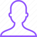 account, avatar, human, person, profile, purple, user