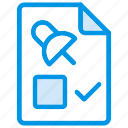 attach, checklist, document, file