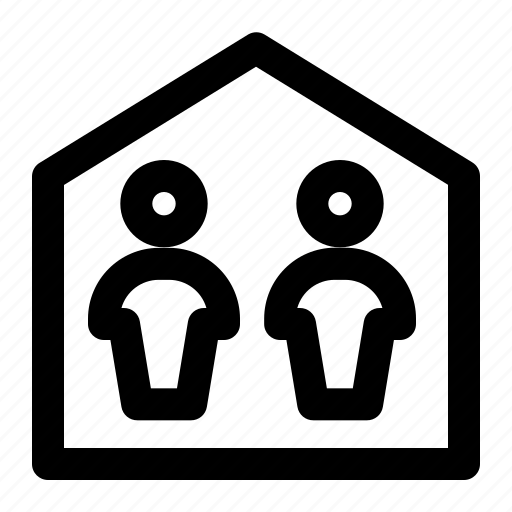 Erson, geometric, home, house, human, multiple icon - Download on Iconfinder