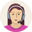 avatar, female, mic, support, user, headset, woman 