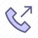 call, interface, out, telephone, web icon