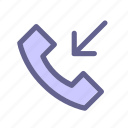 call, in, interface, telephone, web icon