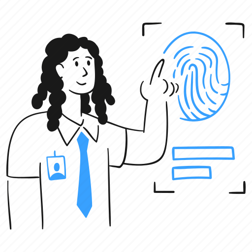 Sensor, id, recognition, biometric, authentication, user, fingerprint illustration - Download on Iconfinder